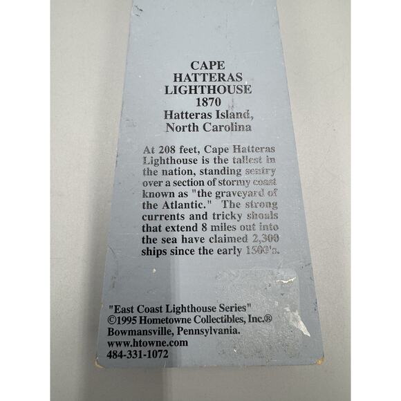 VTG 1995 Cape Hatteras East Coast Lighthouse Series Hometown Collectibles READ - Picture 3 of 6